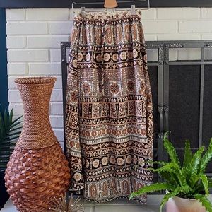 Billabong Orange Printed Maxi Skirt